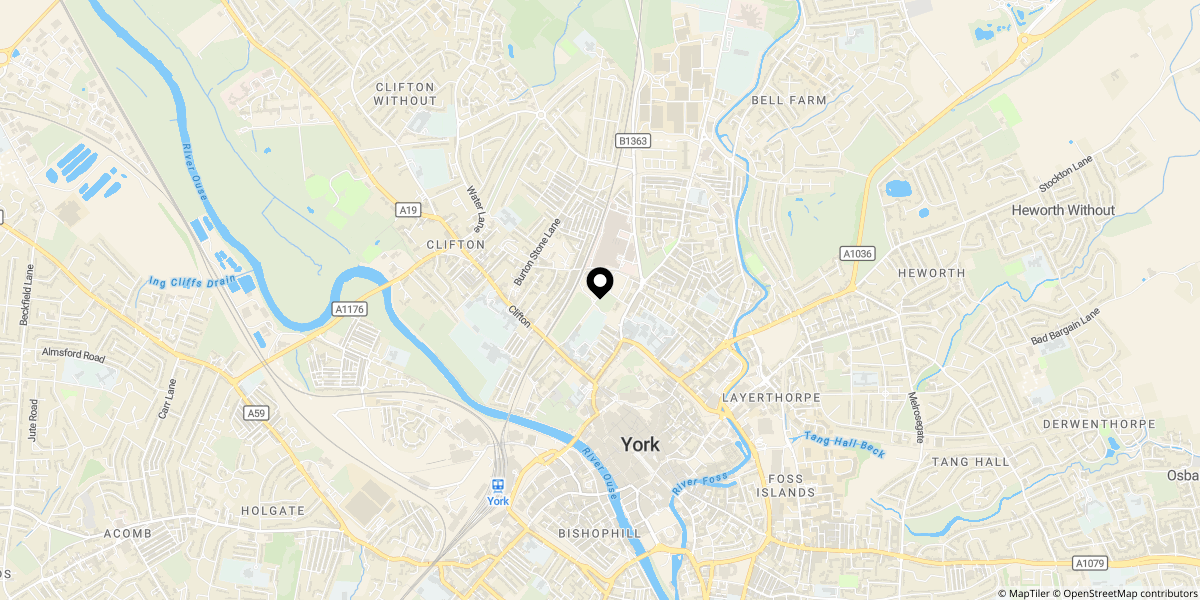 Approximate location of Union Terrace, York