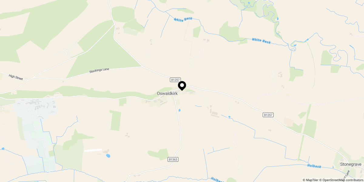 Approximate location of The Terrace, Oswaldkirk