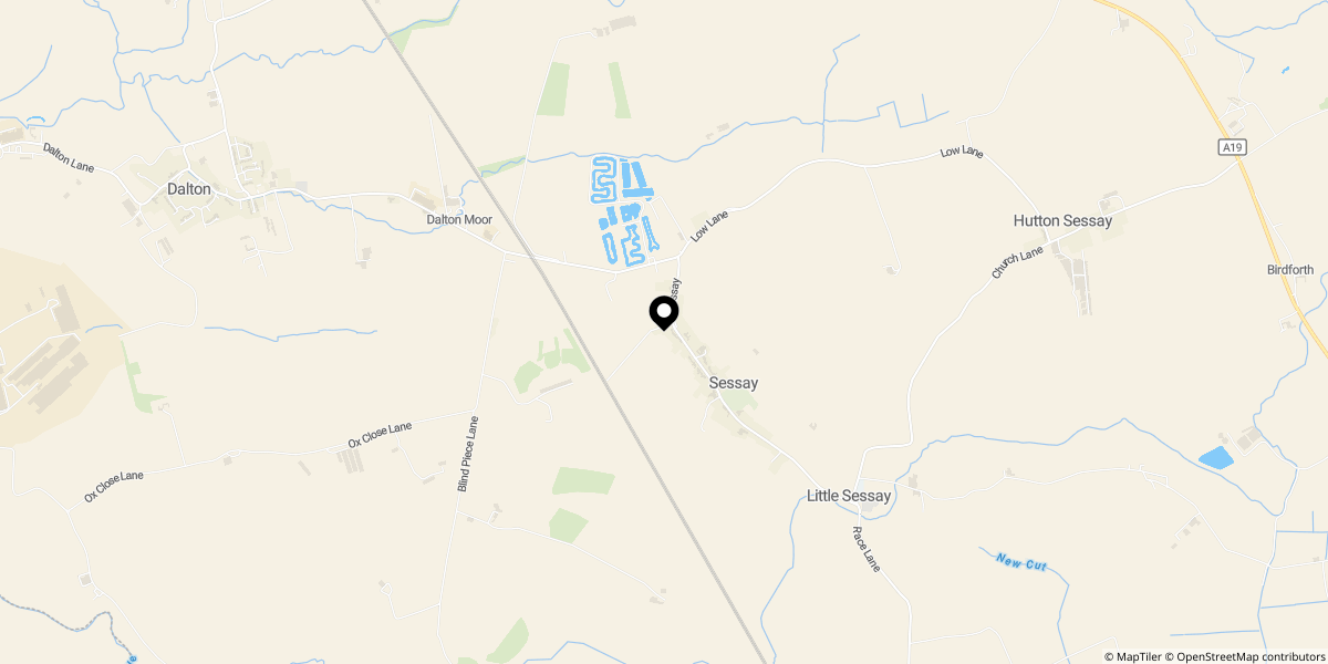 Approximate location of Sessay, Thirsk